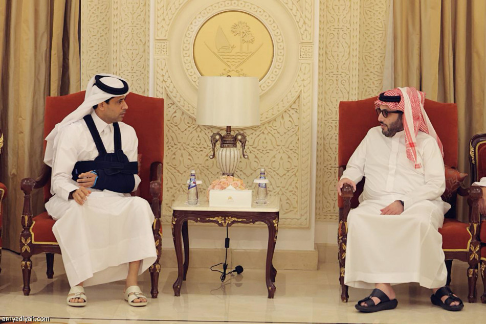 آل الشيخ يلتقي الخليفي ويحضر جائزة قطر الكبرى للفورمولا 1